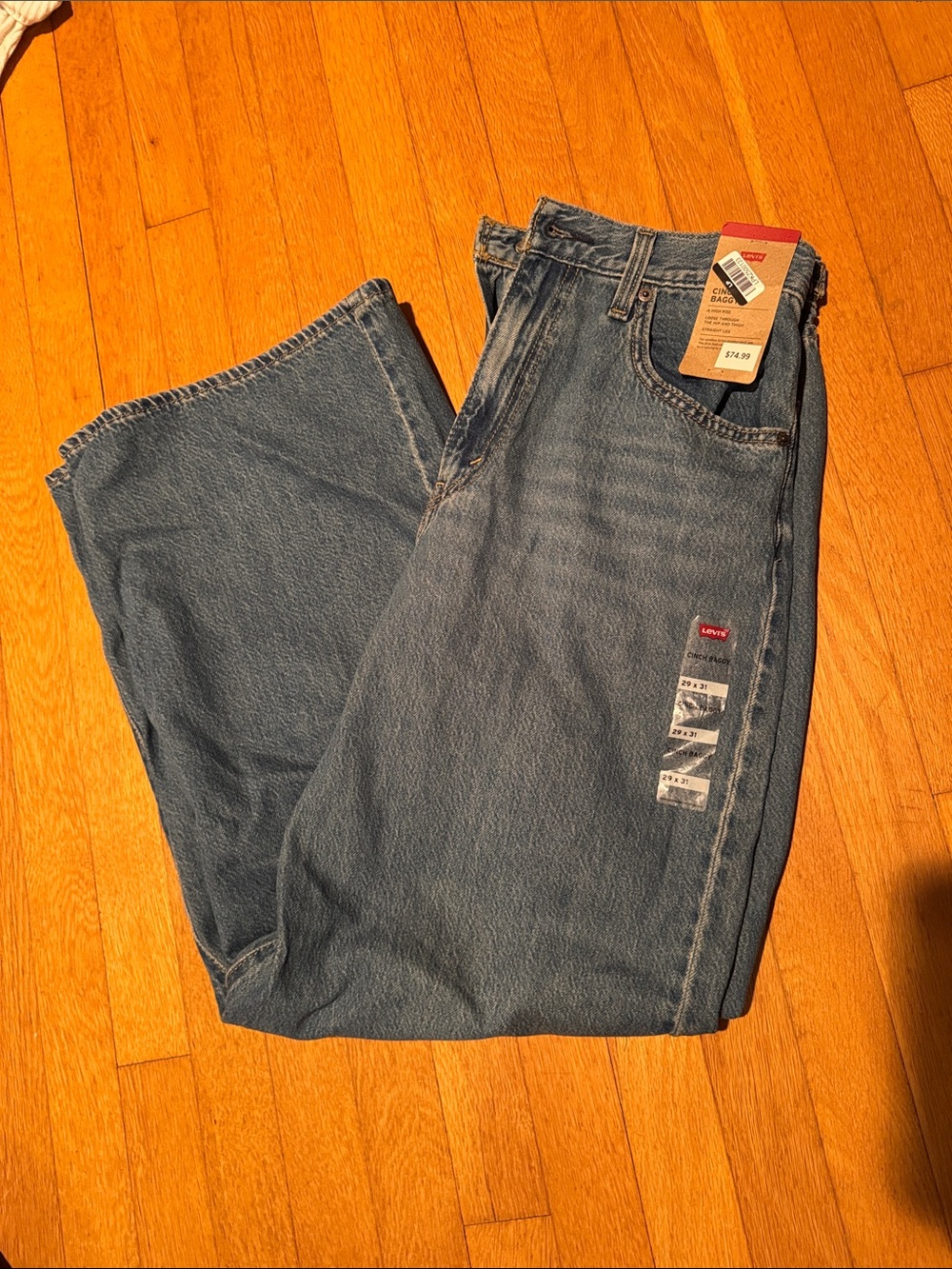 Levi's Women High-Rise Straight Jeans in  Blue Denim